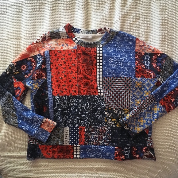 ZARA TRF Handkerchief Multi Crop Sweatshirt S - Picture 3 of 5